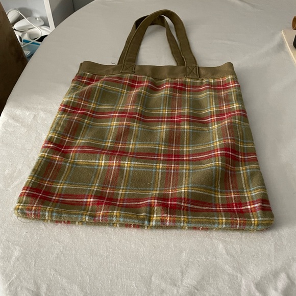 Small green and red plaid tote bag - Picture 7 of 7